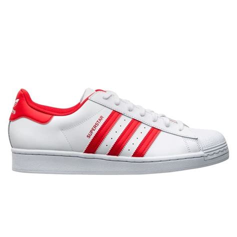 adidas schoenen wit rood|adidas sneakers wit.